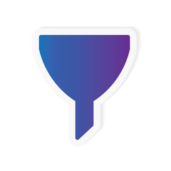gradient funnel icon- vector illustration