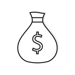 money bag icon- vector illustration