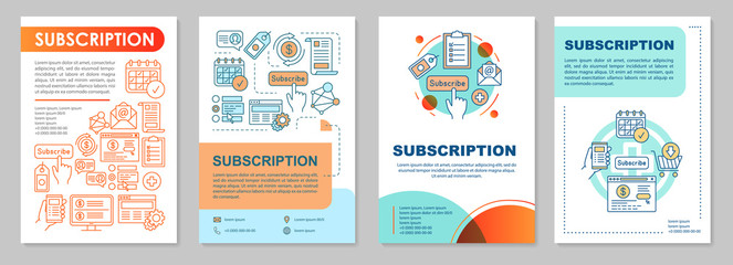 Subscription brochure template layout