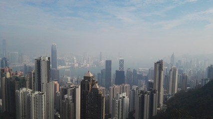 Fototapeta na wymiar Hong Kong Day Skyline