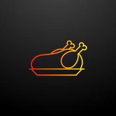baked turkey nolan icon. Elements of autumn set. Simple icon for websites, web design, mobile app, info graphics