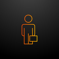 business man with a diplomat nolan icon. Elements of business organisation set. Simple icon for websites, web design, mobile app, info graphics