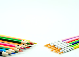 Back to school concept idea, Stationary equipment set for back to school concept background