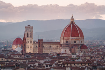 Naklejka premium Aerial view on hart of Florence