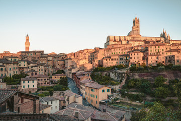 Obraz premium Cityscape of Siena, a beautiful medieval town in Tuscany