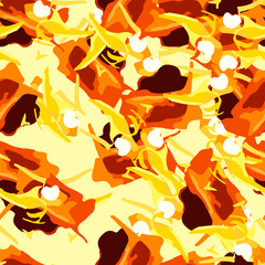 UFO camouflage of various shades of yellow, orange and brown colors