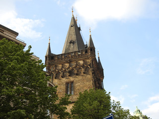 Fototapeta na wymiar The old tower in Prague