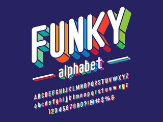 Vector of modern colorful alphabet design