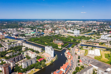 Obraz premium Aerial: The Cathedral in Kaliningrad, Russia
