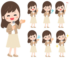 Reporter illustration set