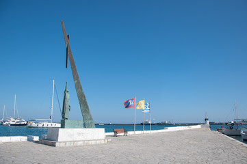 Statue of Pythagorion on the island of Samos.