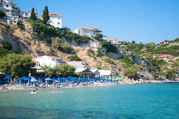 Harbour of Pythagorio town on Samos island, Greece