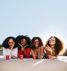 Girls enjoying themselves