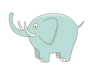 Elephant. isolated on white background