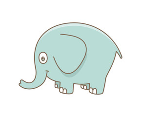 Baby elephant. isolated on white background