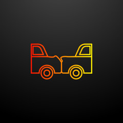 car accident nolan icon. Elements of insurance set. Simple icon for websites, web design, mobile app, info graphics