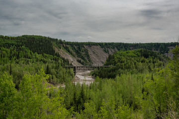 Fototapeta na wymiar River valley in Canada 
