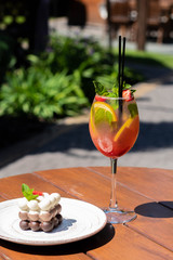 cocktail on a table