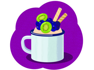 illustration of  ice cream dessert