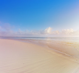 summer vacation; tropical beach background;