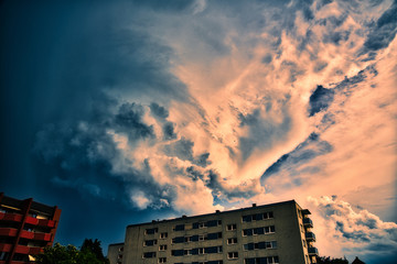 Gewitter über der Stadt
