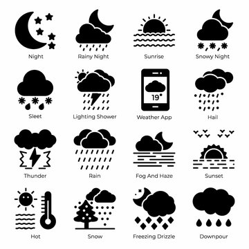 Weather Filled Vector Icons Pack