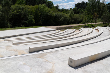 scene of park amphitheater in open air