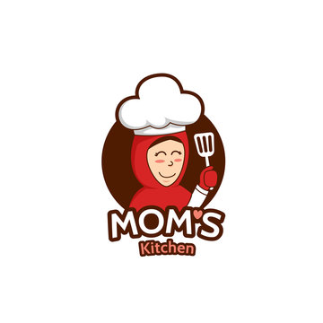 wallpapers Kitchen Logo Design Female Chef Logo https stock adobe com si images mommy mom kitchen logo with female muslim mother mascot character illustration holding spatula wears hijab 272821740 start checkout 1 content id 272821740