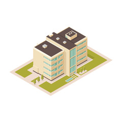 Vector Isometric Icon Illustration Modern Apartments or infographic elements.