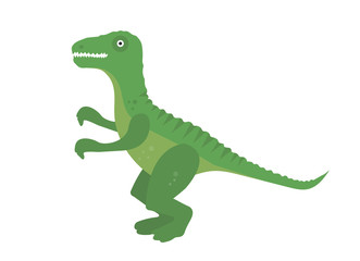 Tyrannosaurus flat style icon. Isolated on white background. Vector illustration