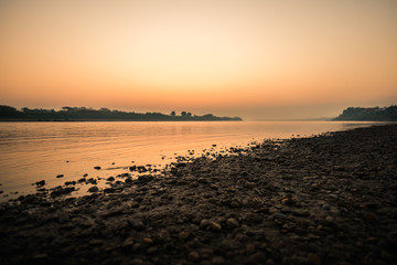 sunrise at the Mekong River landscape
