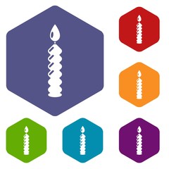 Candle relaxation icon. Simple illustration of candle relaxation vector icon for web