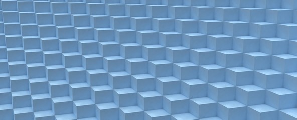 Render de estudio 3d de gradas con cubos. Fondo minimalista abstracto de mármol y concreto.