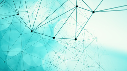 Obraz premium Random dots digital data science background