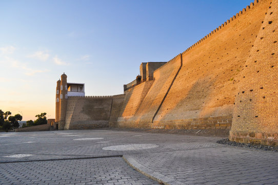 Ancient citadel in Bukhara "Ark citadel", Uzbekistan.