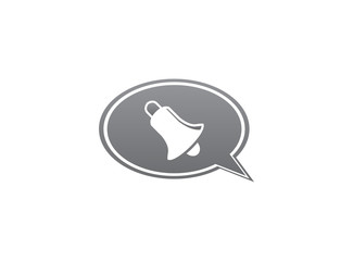 Bell ring for logo design illustration in chat icon