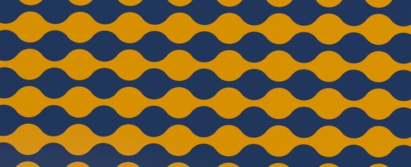 Render de patrón de óvalos con textura y relieve tridimensional.  Representación 3d con materiales plásticos, metálicos y maderas..