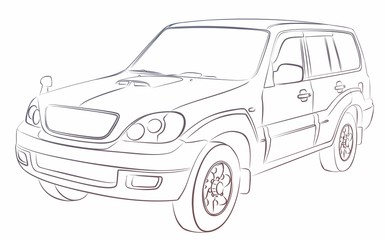 Sketch of the big SUV.
