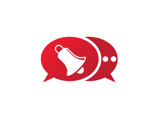 Bell ring for logo design illustration in chat icon