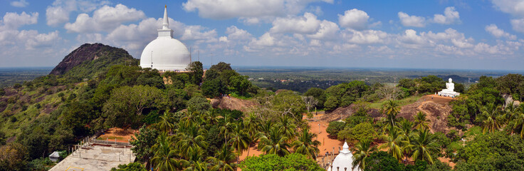 Sri Lanka Mihintale buddhist site panoramic view