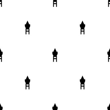 Seamless pattern with black silhouette icon of katar on white background. Medieval weapon sign. Vector illustration for design, web, wrapping paper, fabric, wallpaper.