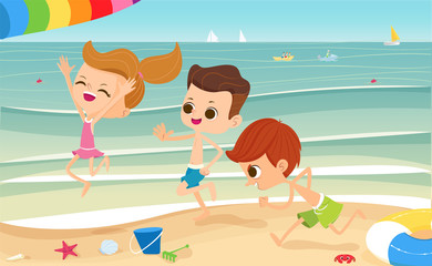 Running on the beach