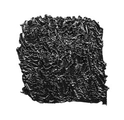 Texture of black crushed eyeliner or black acrylic paint