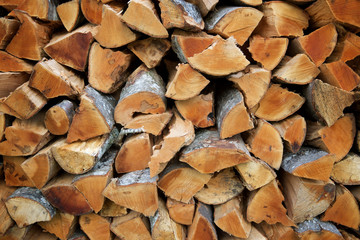 Woodpile background view