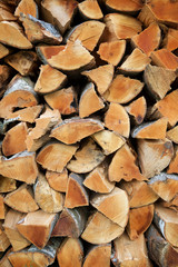 Fototapeta premium Woodpile background view