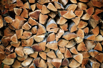 Woodpile background view