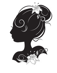 girl flower portrait