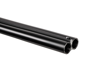 Hunting double-barrelled gun on a white background.  Double Shotgun isolated on  white back.