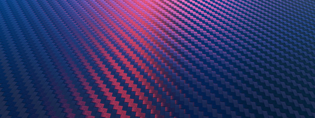 Karbonfasergewebe mit farbigen Reflexen