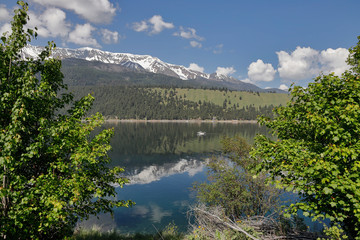 Hiking around the lake at high altitude